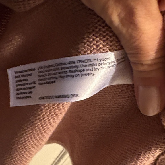 Eileen Fisher Soft Pink Knit Sweater cotton and tencel xl - Picture 4 of 7